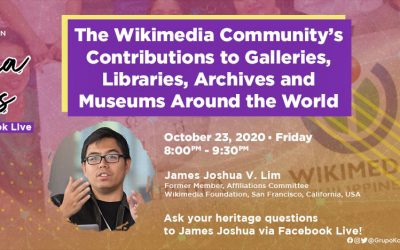 PAMANA TALKS: The Wikimedia Community’s Contributions to Galleries, Libraries, Archives and Museums Around the World